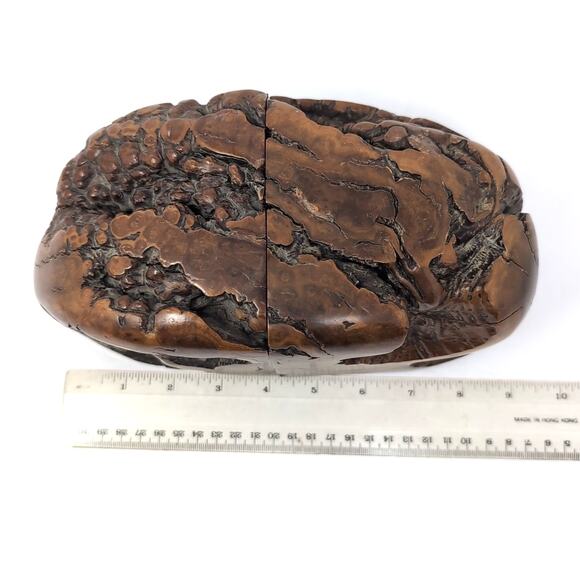 Burl Wood Bookends Live Edge Natural Rustic Library Mid Century Modern Unique - Picture 7 of 10